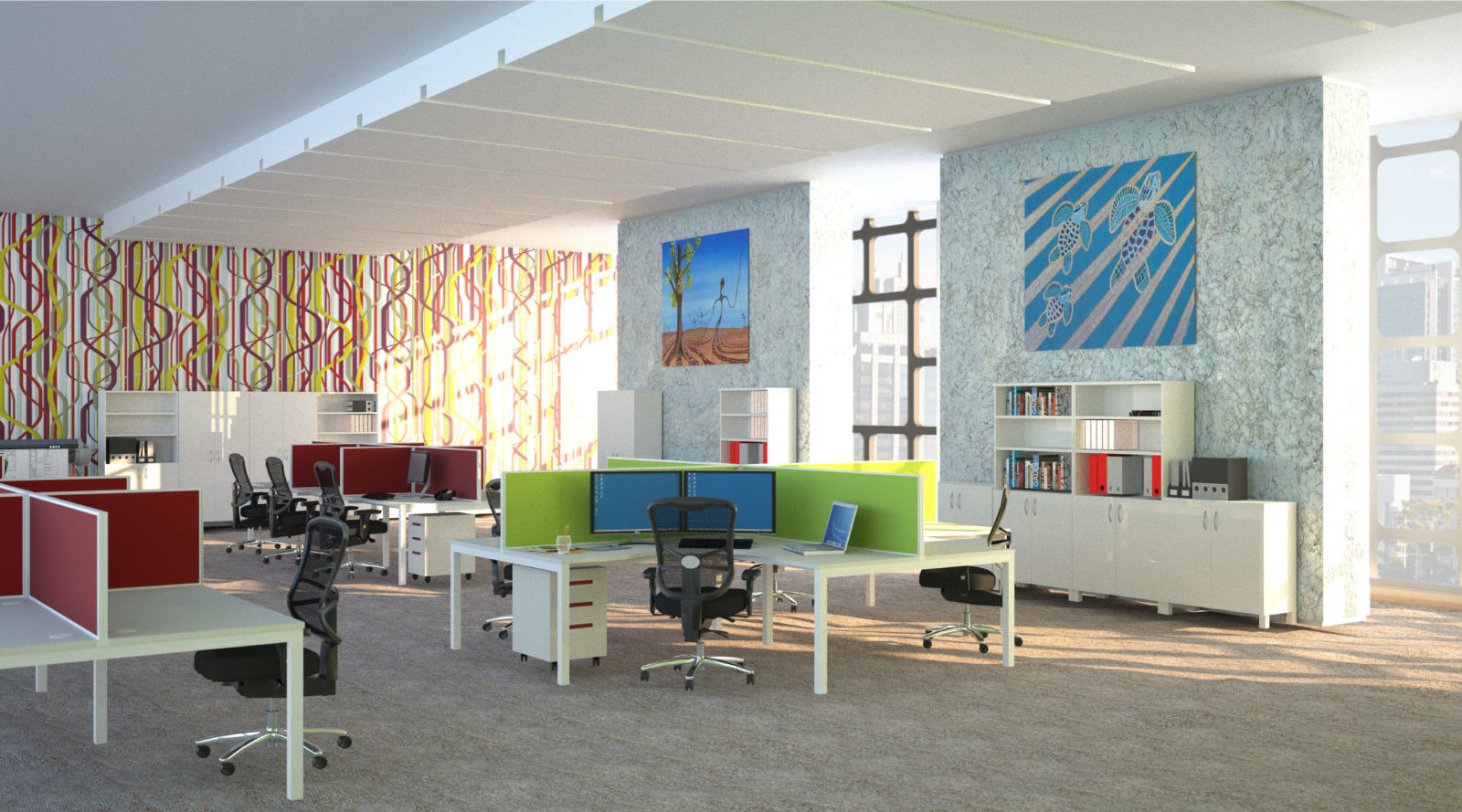 Przyjazne wnętrze biurowe